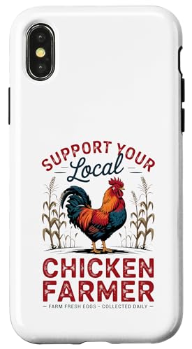 Stolzer Hühnerbauer - Homestead Henne und Eierliebhaber Hülle für iPhone X/XS Stolzer Hühnerbauer - Homestead Henne und Eierliebhaber Hülle für iPhone X/XS von Funny Local Chicken Farmer Retro Funny Chicken