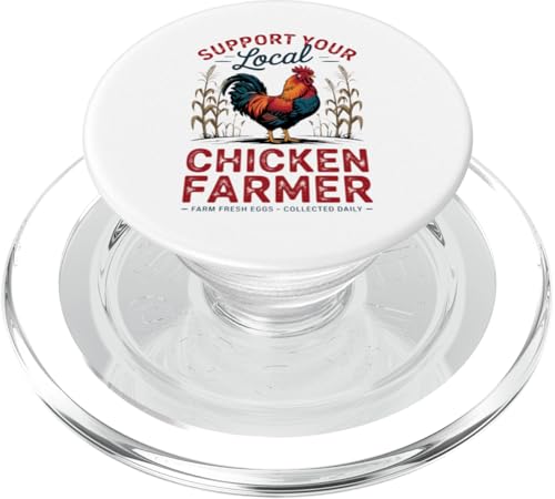 Stolzer Hühnerbauer - Homestead Henne und Eierliebhaber PopSockets PopGrip für MagSafe von Funny Local Chicken Farmer Retro Funny Chicken