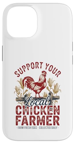 Unterstützen Sie Ihren lokalen Eierbauer – Hinterhof-Hen-Leben – Huhn Hülle für iPhone 14 Unterstützen Sie Ihren lokalen Eierbauer – Hinterhof-Hen-Leben – Huhn Hülle für iPhone 14 von Funny Local Chicken Farmer Retro Funny Chicken