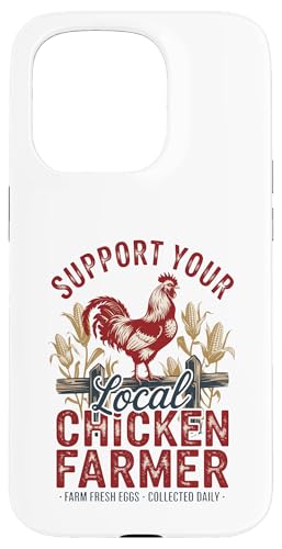 Unterstützen Sie Ihren lokalen Eierbauer – Hinterhof-Hen-Leben – Huhn Hülle für iPhone 15 Pro Unterstützen Sie Ihren lokalen Eierbauer – Hinterhof-Hen-Leben – Huhn Hülle für iPhone 15 Pro von Funny Local Chicken Farmer Retro Funny Chicken