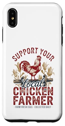 Unterstützen Sie Ihren lokalen Eierbauer – Hinterhof-Hen-Leben – Huhn Hülle für iPhone XS Max Unterstützen Sie Ihren lokalen Eierbauer – Hinterhof-Hen-Leben – Huhn Hülle für iPhone XS Max von Funny Local Chicken Farmer Retro Funny Chicken
