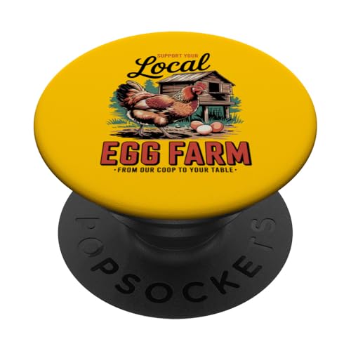Backyard Egg Farmer Pride - Rustic Homestead Chicken PopSockets Klebender PopGrip Backyard Egg Farmer Pride - Rustic Homestead Chicken PopSockets Klebender PopGrip von Funny Local Egg Farmer Retro Funny Chicken