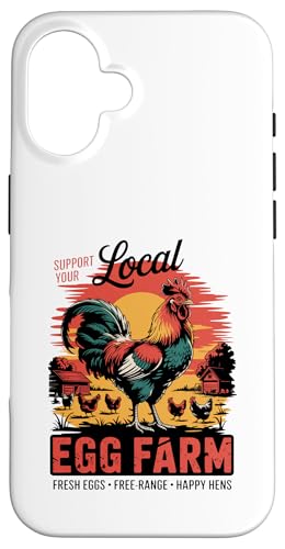 Farm Fresh and Local - Vintage Egg Farm Chicken Hülle für iPhone 16 Farm Fresh and Local - Vintage Egg Farm Chicken Hülle für iPhone 16 von Funny Local Egg Farmer Retro Funny Chicken