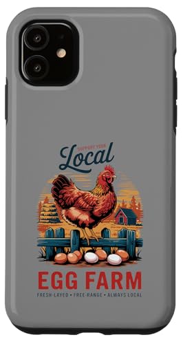 Farm to Table Eggs - Local Hen Supporter Vintage Look Hülle für iPhone 11 Farm to Table Eggs - Local Hen Supporter Vintage Look Hülle für iPhone 11 von Funny Local Egg Farmer Retro Funny Chicken