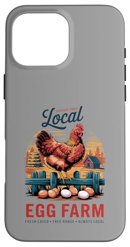 Farm to Table Eggs - Local Hen Supporter Vintage Look Hülle für iPhone 16 Pro Max Farm to Table Eggs - Local Hen Supporter Vintage Look Hülle für iPhone 16 Pro Max von Funny Local Egg Farmer Retro Funny Chicken