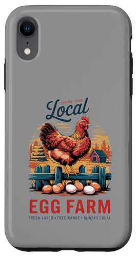 Farm to Table Eggs - Local Hen Supporter Vintage Look Hülle für iPhone XR Farm to Table Eggs - Local Hen Supporter Vintage Look Hülle für iPhone XR von Funny Local Egg Farmer Retro Funny Chicken