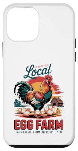 Freilandhennleben - Bauernhoffrisches Ei Hülle für iPhone 12 mini Freilandhennleben - Bauernhoffrisches Ei Hülle für iPhone 12 mini von Funny Local Egg Farmer Retro Funny Chicken