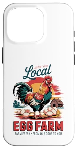 Freilandhennleben - Bauernhoffrisches Ei Hülle für iPhone 16 Pro Freilandhennleben - Bauernhoffrisches Ei Hülle für iPhone 16 Pro von Funny Local Egg Farmer Retro Funny Chicken