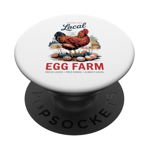 Hühnerflüsterer Design - für Hinterhofbauern und Hühner PopSockets Klebender PopGrip Hühnerflüsterer Design - für Hinterhofbauern und Hühner PopSockets Klebender PopGrip von Funny Local Egg Farmer Retro Funny Chicken