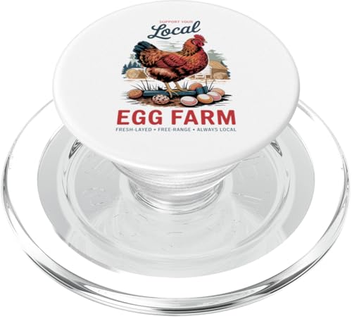 Hühnerflüsterer Design - für Hinterhofbauern und Hühner PopSockets PopGrip für MagSafe Hühnerflüsterer Design - für Hinterhofbauern und Hühner PopSockets PopGrip für MagSafe von Funny Local Egg Farmer Retro Funny Chicken