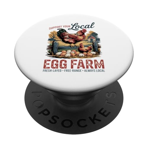 Laid with Love - Backyard Chicken Keeper Farmstead Pride PopSockets Klebender PopGrip Laid with Love - Backyard Chicken Keeper Farmstead Pride PopSockets Klebender PopGrip von Funny Local Egg Farmer Retro Funny Chicken