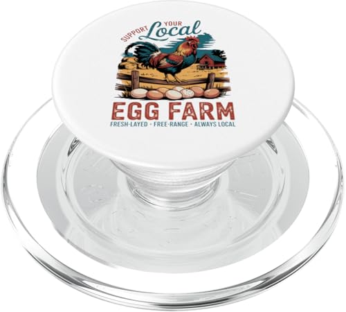 Local Eggs Matter – Unterstützen Sie kleine Hühnerbauern PopSockets PopGrip für MagSafe Local Eggs Matter – Unterstützen Sie kleine Hühnerbauern PopSockets PopGrip für MagSafe von Funny Local Egg Farmer Retro Funny Chicken