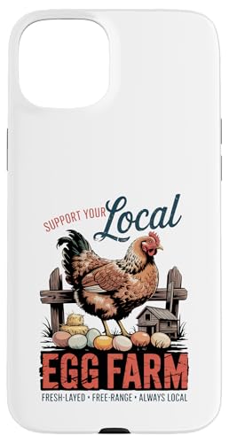 Unterstützen Sie Ihren lokalen Hühnerbauer - Vintage Hühnerstall Hülle für iPhone 15 Plus Unterstützen Sie Ihren lokalen Hühnerbauer - Vintage Hühnerstall Hülle für iPhone 15 Plus von Funny Local Egg Farmer Retro Funny Chicken