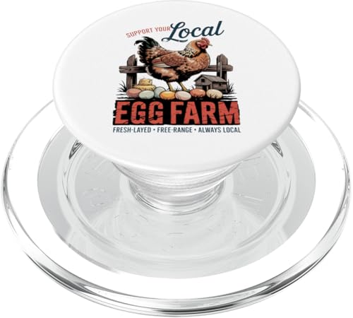 Unterstützen Sie Ihren lokalen Hühnerbauer - Vintage Hühnerstall PopSockets PopGrip für MagSafe Unterstützen Sie Ihren lokalen Hühnerbauer - Vintage Hühnerstall PopSockets PopGrip für MagSafe von Funny Local Egg Farmer Retro Funny Chicken