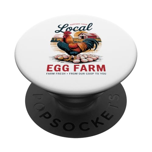 Vintage Egg Farm Design - Backyard Chicken Lover Life PopSockets Klebender PopGrip Vintage Egg Farm Design - Backyard Chicken Lover Life PopSockets Klebender PopGrip von Funny Local Egg Farmer Retro Funny Chicken