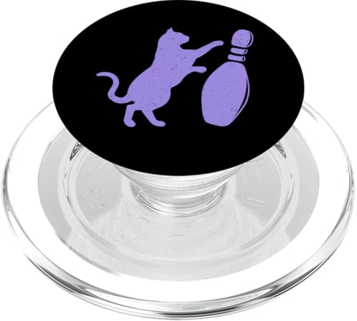 Niedliche Katze, die über Bowlingnadeln klopft, im Used-Look PopSockets PopGrip für MagSafe Niedliche Katze, die über Bowlingnadeln klopft, im Used-Look PopSockets PopGrip für MagSafe von Funny Matching Bowling League Team Member Merch