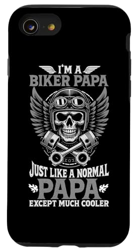 Biker Papa Wie ein normaler Papa Nur viel cooleres Motorrad Hülle für iPhone SE (2020) / 7 / 8 von Funny Motorcycle Dad Biker Gifts Father's Day