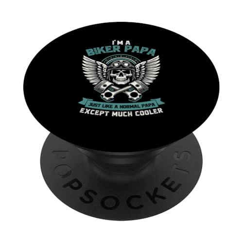 Biker Papa wie ein normaler Papa, nur viel cooler PopSockets Klebender PopGrip Biker Papa wie ein normaler Papa, nur viel cooler PopSockets Klebender PopGrip von Funny Motorcycle Dad Biker Gifts Father's Day