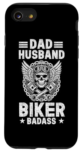 Dad Husband Biker Badass Motorrad Biker Dad Hülle für iPhone SE (2020) / 7 / 8 von Funny Motorcycle Dad Biker Gifts Father's Day