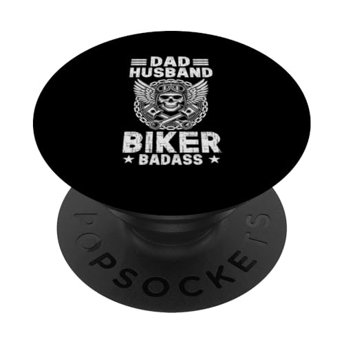 Dad Husband Biker Badass Motorrad Biker Dad PopSockets Klebender PopGrip Dad Husband Biker Badass Motorrad Biker Dad PopSockets Klebender PopGrip von Funny Motorcycle Dad Biker Gifts Father's Day