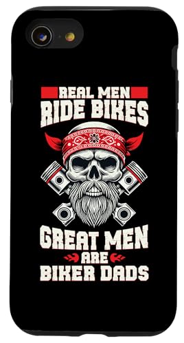 Great Men Are Biker Dads Motorrad Liebhaber Vatertag Hülle für iPhone SE (2020) / 7 / 8 von Funny Motorcycle Dad Biker Gifts Father's Day