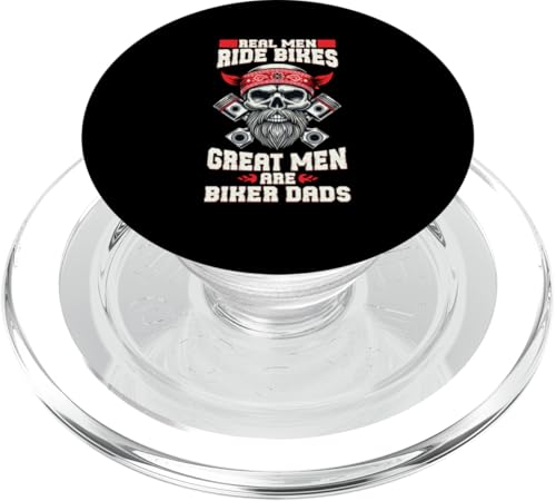 Great Men Are Biker Dads Motorrad Liebhaber Vatertag PopSockets PopGrip für MagSafe von Funny Motorcycle Dad Biker Gifts Father's Day