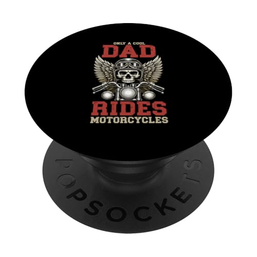 Only A Cool Dad Rides Motorradliebhaber Motorradfahrer PopSockets Klebender PopGrip Only A Cool Dad Rides Motorradliebhaber Motorradfahrer PopSockets Klebender PopGrip von Funny Motorcycle Dad Biker Gifts Father's Day