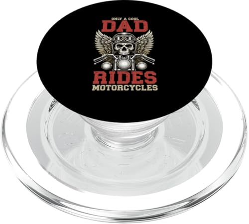 Only A Cool Dad Rides Motorradliebhaber Motorradfahrer PopSockets PopGrip für MagSafe Only A Cool Dad Rides Motorradliebhaber Motorradfahrer PopSockets PopGrip für MagSafe von Funny Motorcycle Dad Biker Gifts Father's Day