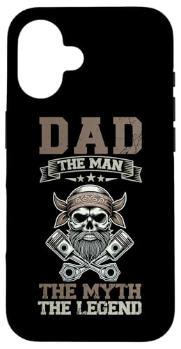 Papa Der Mann Der Mythos Die Legende Oldtimer-Motorradfahrer Papa Hülle für iPhone 16 Papa Der Mann Der Mythos Die Legende Oldtimer-Motorradfahrer Papa Hülle für iPhone 16 von Funny Motorcycle Dad Biker Gifts Father's Day