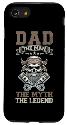 Papa Der Mann Der Mythos Die Legende Oldtimer-Motorradfahrer Papa Hülle für iPhone SE (2020) / 7 / 8 von Funny Motorcycle Dad Biker Gifts Father's Day