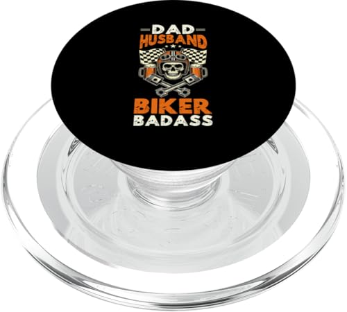 Papa Ehemann Biker Motorrad Papa Vatertag Vintage PopSockets PopGrip für MagSafe von Funny Motorcycle Dad Biker Gifts Father's Day