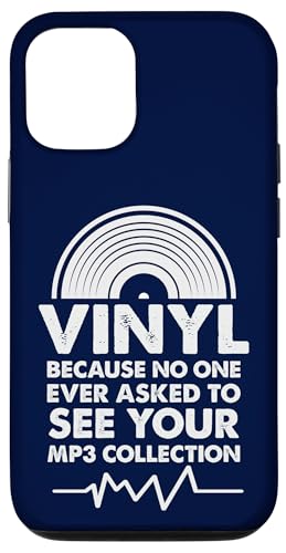 Vinyl, weil niemand jemals darum gebeten hat, deine MP3-Sammlung zu sehen Hülle für iPhone 12/12 Pro von Funny Music Lover Gifts