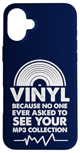 Vinyl, weil niemand jemals darum gebeten hat, deine MP3-Sammlung zu sehen Hülle für iPhone 16 Plus von Funny Music Lover Gifts