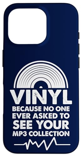 Vinyl, weil niemand jemals darum gebeten hat, deine MP3-Sammlung zu sehen Hülle für iPhone 16 Pro von Funny Music Lover Gifts