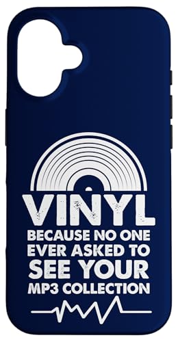 Vinyl, weil niemand jemals darum gebeten hat, deine MP3-Sammlung zu sehen Hülle für iPhone 16 von Funny Music Lover Gifts