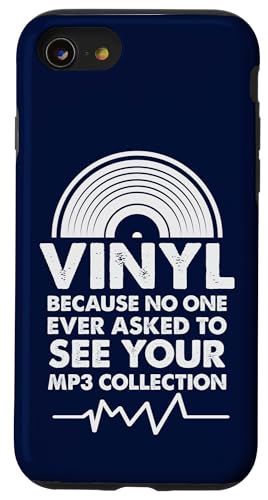 Vinyl, weil niemand jemals darum gebeten hat, deine MP3-Sammlung zu sehen Hülle für iPhone SE (2020) / 7 / 8 von Funny Music Lover Gifts