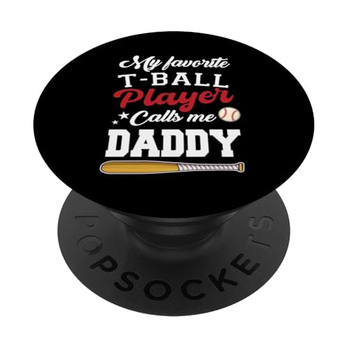 Mein Lieblings-T-Ball-Spieler nennt mich Daddy Fathers Day PopSockets Klebender PopGrip Mein Lieblings-T-Ball-Spieler nennt mich Daddy Fathers Day PopSockets Klebender PopGrip von Funny My Favorite T-Ball Player Call Me Family