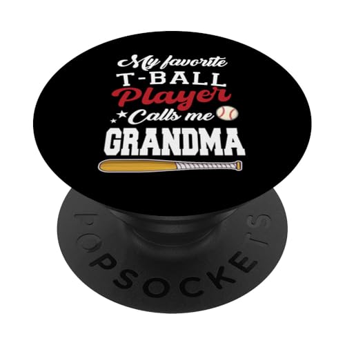 Mein Lieblings-T-Ball-Spieler nennt mich Grandma Baseball PopSockets Klebender PopGrip Mein Lieblings-T-Ball-Spieler nennt mich Grandma Baseball PopSockets Klebender PopGrip von Funny My Favorite T-Ball Player Call Me Family