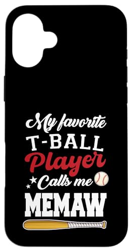 Mein Lieblings-T-Ball-Spieler nennt mich Memaw Muttertag Hülle für iPhone 16 Plus Mein Lieblings-T-Ball-Spieler nennt mich Memaw Muttertag Hülle für iPhone 16 Plus von Funny My Favorite T-Ball Player Call Me Family