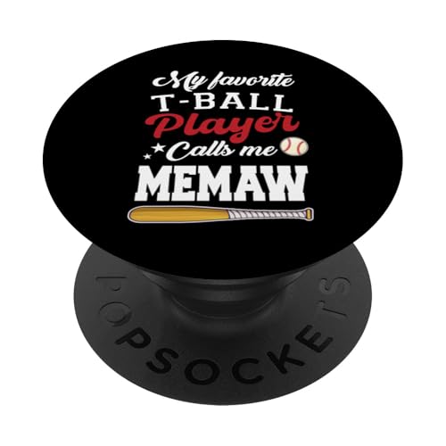 Mein Lieblings-T-Ball-Spieler nennt mich Memaw Muttertag PopSockets Klebender PopGrip Mein Lieblings-T-Ball-Spieler nennt mich Memaw Muttertag PopSockets Klebender PopGrip von Funny My Favorite T-Ball Player Call Me Family