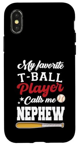 Mein Lieblings-T-Ball-Spieler nennt mich Neffe Mothers Day Hülle für iPhone X/XS Mein Lieblings-T-Ball-Spieler nennt mich Neffe Mothers Day Hülle für iPhone X/XS von Funny My Favorite T-Ball Player Call Me Family