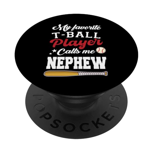 Mein Lieblings-T-Ball-Spieler nennt mich Neffe Mothers Day PopSockets Klebender PopGrip Mein Lieblings-T-Ball-Spieler nennt mich Neffe Mothers Day PopSockets Klebender PopGrip von Funny My Favorite T-Ball Player Call Me Family