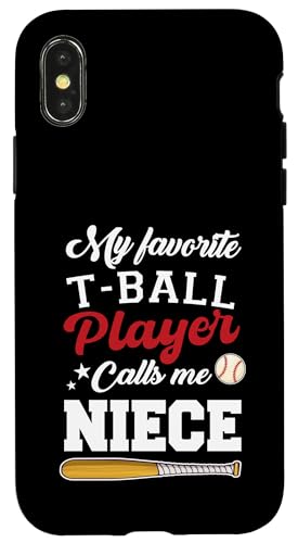 Mein Lieblings-T-Ball-Spieler nennt mich Nichte Muttertag Hülle für iPhone X/XS Mein Lieblings-T-Ball-Spieler nennt mich Nichte Muttertag Hülle für iPhone X/XS von Funny My Favorite T-Ball Player Call Me Family