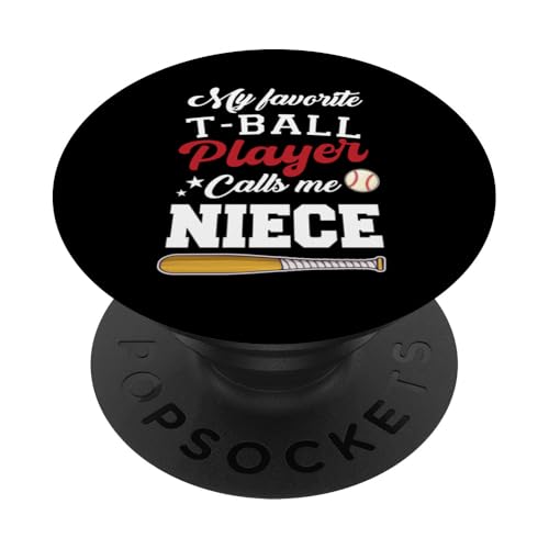 Mein Lieblings-T-Ball-Spieler nennt mich Nichte Muttertag PopSockets Klebender PopGrip Mein Lieblings-T-Ball-Spieler nennt mich Nichte Muttertag PopSockets Klebender PopGrip von Funny My Favorite T-Ball Player Call Me Family