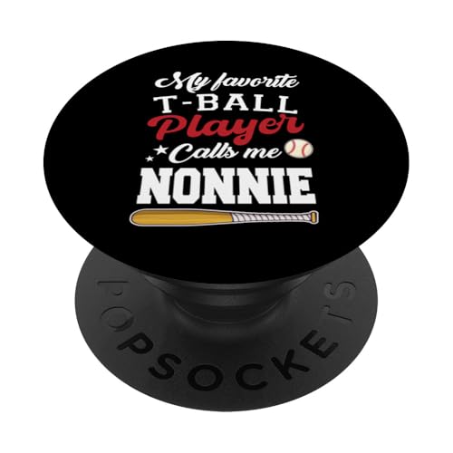 Mein Lieblings-T-Ball-Spieler nennt mich Nonnie Mothers Day PopSockets Klebender PopGrip Mein Lieblings-T-Ball-Spieler nennt mich Nonnie Mothers Day PopSockets Klebender PopGrip von Funny My Favorite T-Ball Player Call Me Family