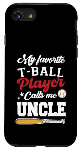Mein Lieblings-T-Ball-Spieler nennt mich Onkel Baseball Hülle für iPhone SE (2020) / 7 / 8 von Funny My Favorite T-Ball Player Call Me Family