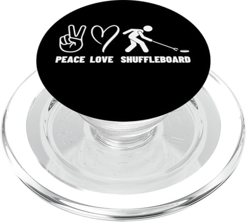 Peace Love Shuffleboard Herren Damen Shuffleboard Player PopSockets PopGrip für MagSafe Peace Love Shuffleboard Herren Damen Shuffleboard Player PopSockets PopGrip für MagSafe von Funny Outdoor Shuffleboard Game Designs