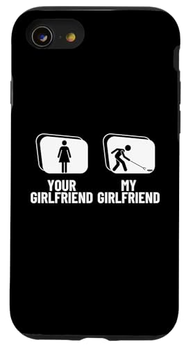 Your Girlfriend My Girlfriend Lustiges Shuffleboard Hülle für iPhone SE (2020) / 7 / 8 von Funny Outdoor Shuffleboard Game Designs