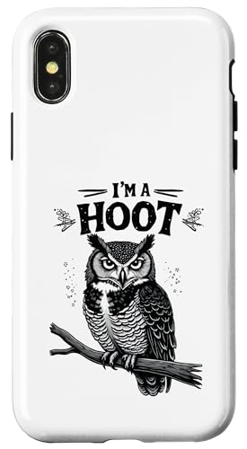 I'm A Hoot Hooting Owl Sounds Funny Bird Spruch Hülle für iPhone X/XS I'm A Hoot Hooting Owl Sounds Funny Bird Spruch Hülle für iPhone X/XS von Funny Owl Meme Bird Pun Sarcastic Joke I'm A Hoot