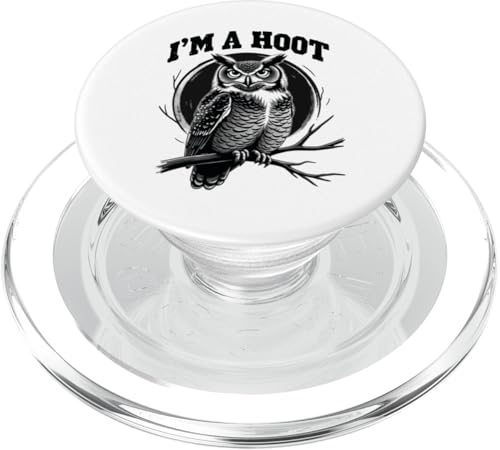 I'm A Hoot Hooting Owl Sounds Funny Humor Bird Spruch PopSockets PopGrip für MagSafe I'm A Hoot Hooting Owl Sounds Funny Humor Bird Spruch PopSockets PopGrip für MagSafe von Funny Owl Meme Bird Pun Sarcastic Joke I'm A Hoot